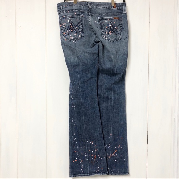 7 For All Mankind Ltd Edition Paint Splatter Jeans - Picture 7 of 7